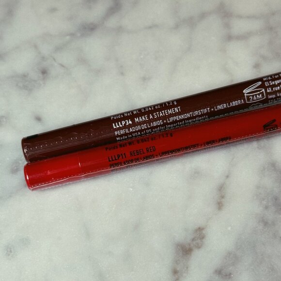 NYX Line Loud Lip Pencil Set | Make A Statement & Rebel Red | NEW MAKEUP - Picture 2 of 7